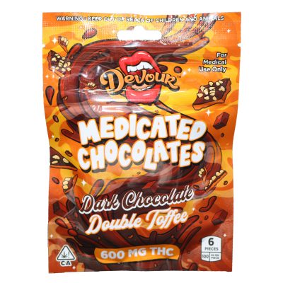Devour Chocolate - Dark Chocolate Double Toffee (600mg.)