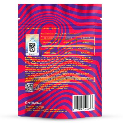 Alternative view of Enjoyable - Neuro Enhancer Fruit Punch Vegan Gummies