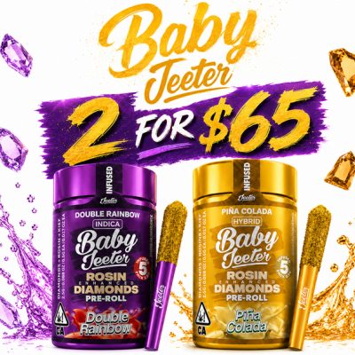Baby Jeeter Rosin Enhanced Mini PreRolls - 2 for $65