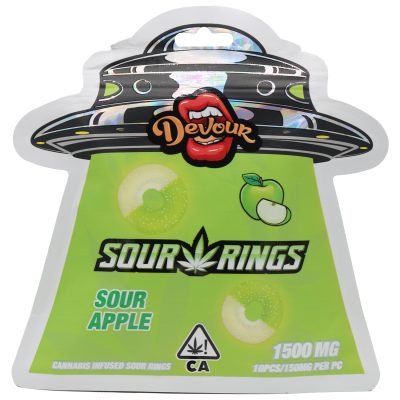 Alternative view of Devour - Sour Apple Rings (1500mg.)
