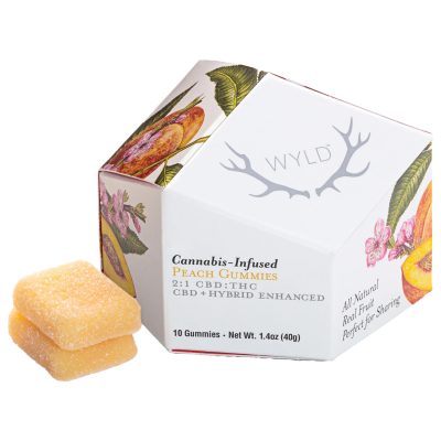 WYLD - Peach 2:1 CBD + Hybrid Enhanced Gummies 100:50mg