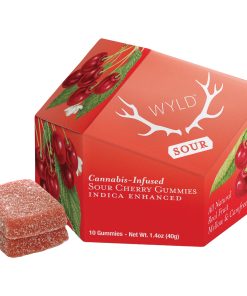 WYLD - Sour Cherry Indica Enhanced Gummies | 100mg