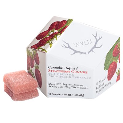 WYLD - Strawberry 20:1 CBD + Hybrid Enhanced Gummies