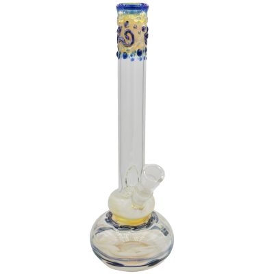 Alternative view of 12" Glass Coiled Bubble Bottom Bong
