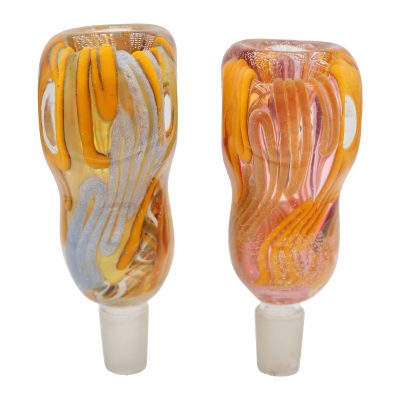 Large Square Swirls Glass Cone Bowl (14mm)