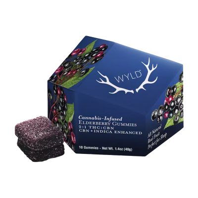 WYLD - Elderberry 2:1 CBN + Indica Enhanced Gummies | 100mg:50mg