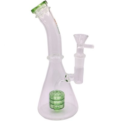 8” WY Glass Curved Neck Bong