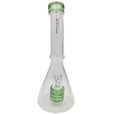 Alternative view of 8” WY Glass Curved Neck Bong