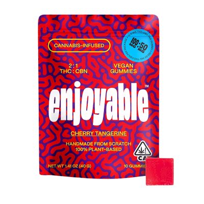 Enjoyable 2:1 THC:CBN Cherry Tangerine Vegan Gummies