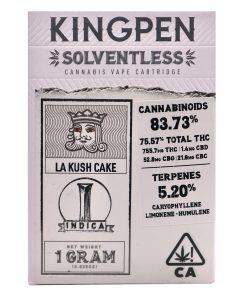 KingPen Solventless Vape Cartridge: LA Kush Cake (1G)