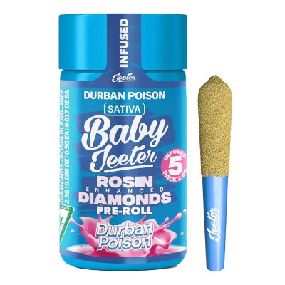 Baby Jeeter – Durban Poison Rosin Enhanced Diamond Pre-Roll