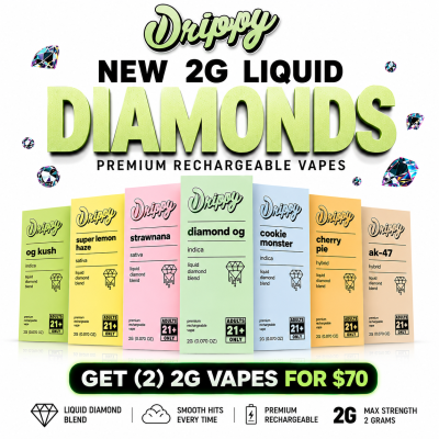 Drippy Liquid Diamonds Blend 2G Vape - (2 for $70)