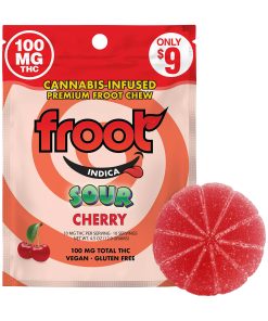 Froot - Sour Cherry Single Cut-to-dose Gummy (100mg)
