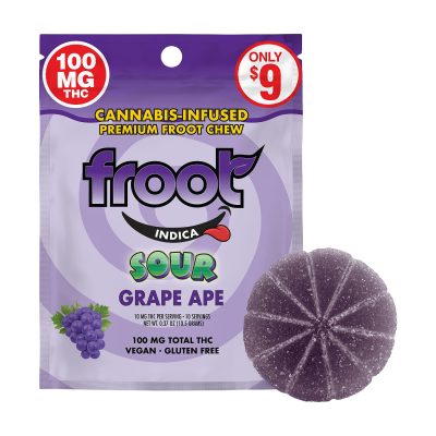 Froot - Sour Grape Ape Single Cut-to-dose Gummy (100mg)