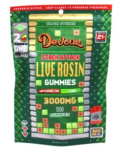 Devour - Watermelon Lime Stack Attack Live Rosin Gummies (3000MG)