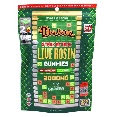 Devour - Watermelon Lime Stack Attack Live Rosin Gummies (3000MG)