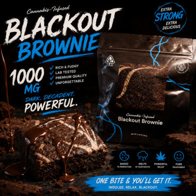 Alternative view of Blackout Brownie (1000mg.)