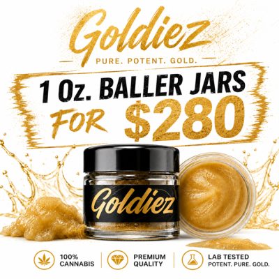 Goldiez Badders - 1 Oz. Baller Jars for $280