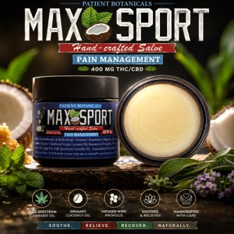 Patient Botanicals - Max Sport Rub, 400mg. (THC/CBD)