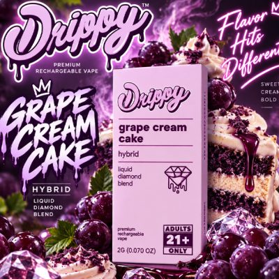 Drippy 2G Liquid Diamonds – Grape Cream Cake (Hybrid)