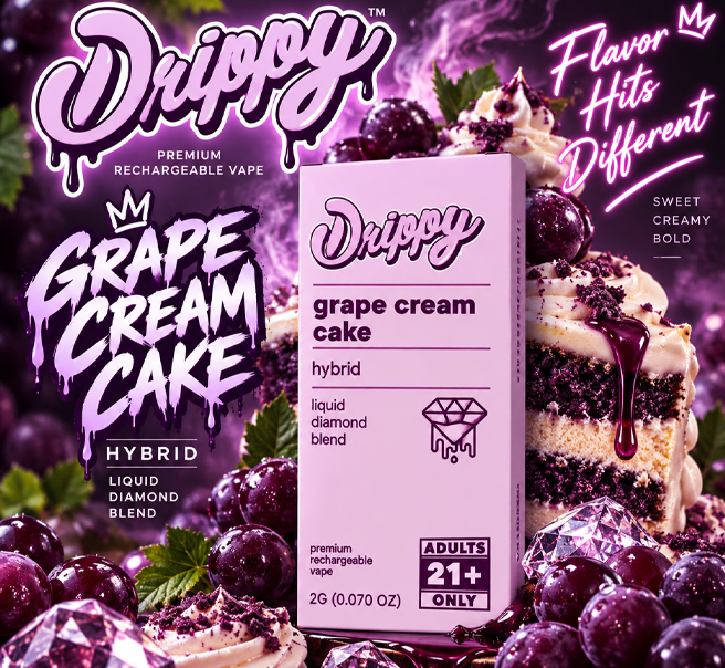 Drippy 2G Liquid Diamonds – Grape Cream Cake (Hybrid) 1 Grape Cream Cake