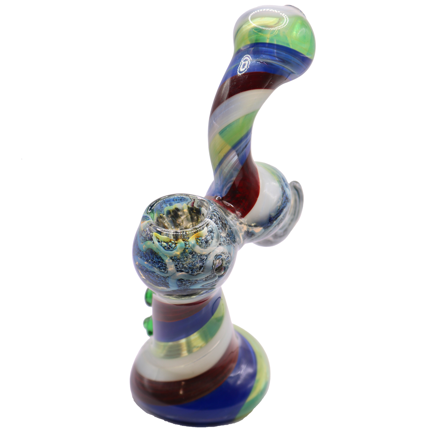 7" Multi-Color Sherlock Glass Bubbler - Image 3