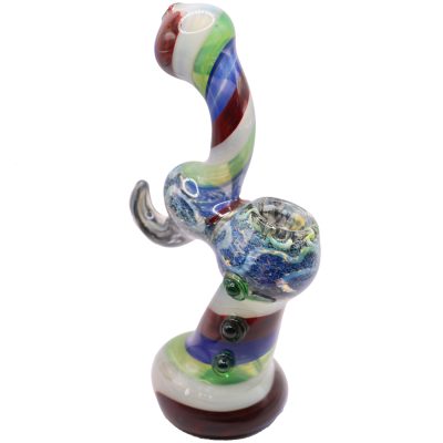 7" Multi-Color Sherlock Glass Bubbler