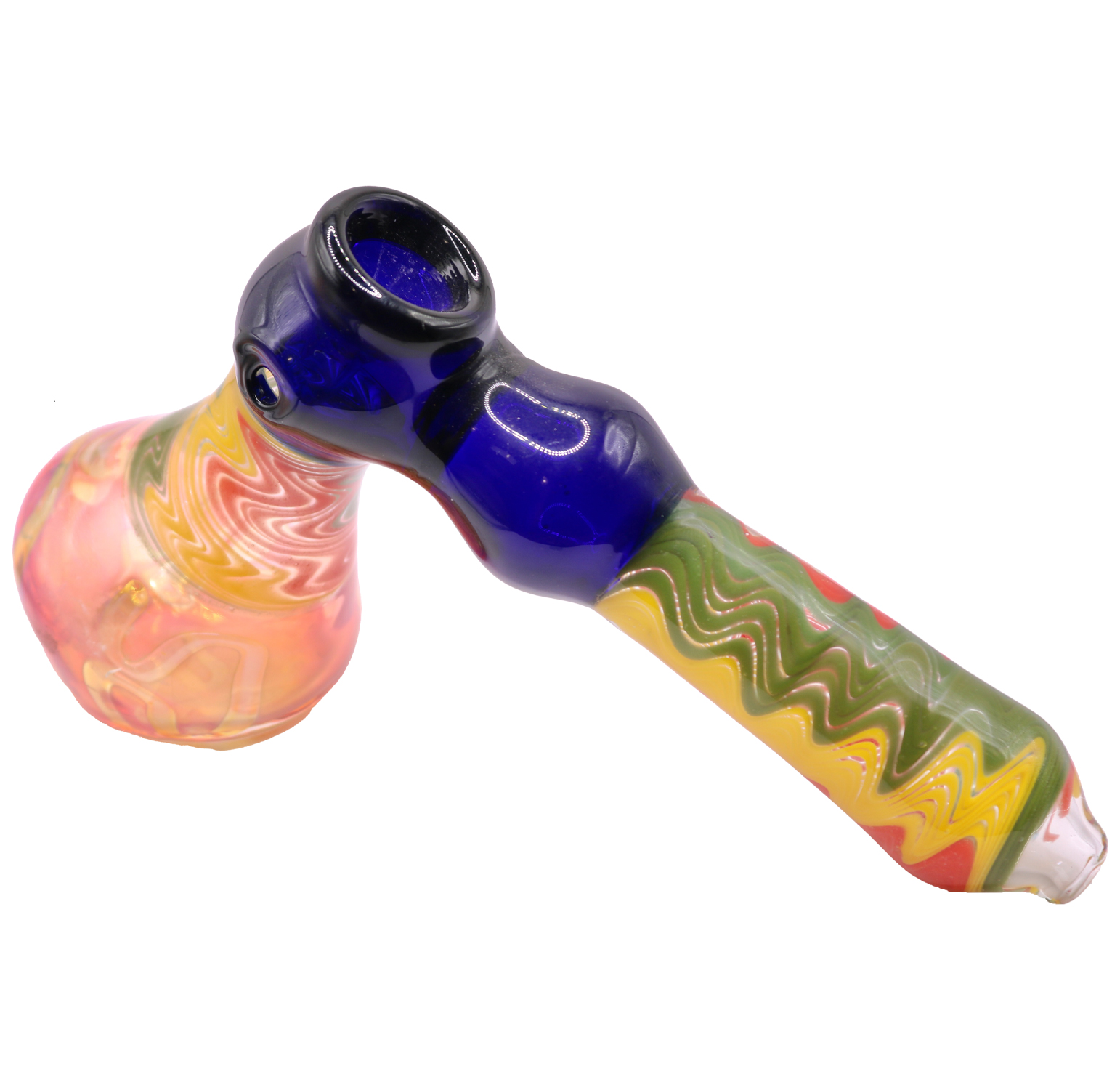 Rasta Thick Glass Medium Hammer Bubbler - Image 3