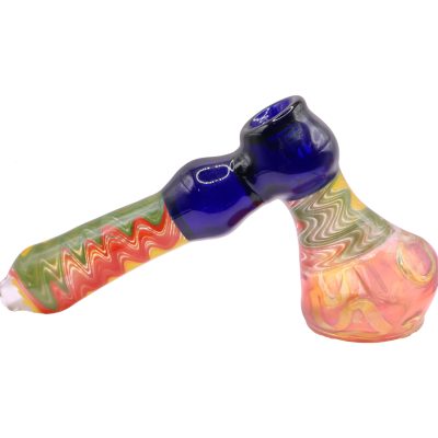 Rasta Thick Glass Medium Hammer Bubbler