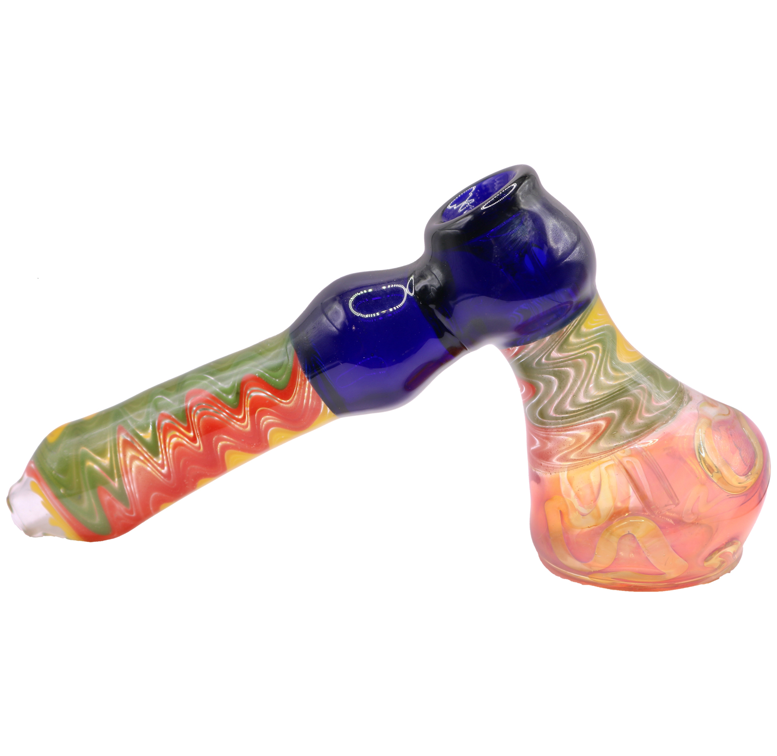Rasta Thick Glass Medium Hammer Bubbler