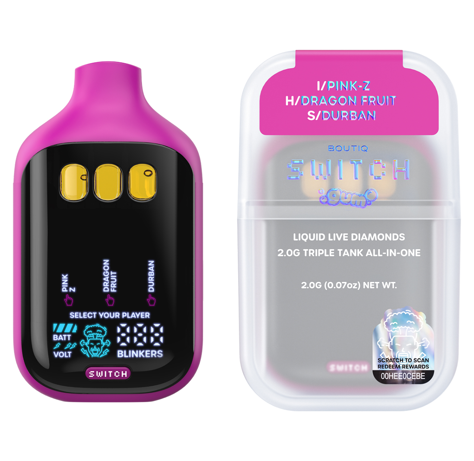 Boutiq - Pink-Z x Dragon Fruit x Durban | V5 GUM All-In-One | 2g
